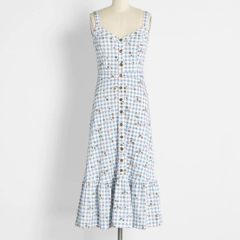 ModCloth Party on the Prarie Grounds Midi Dress | NWOT